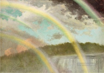 Cuatro arco iris sobre las cataratas del Niágara Paisaje de Albert Bierstadt Pinturas al óleo